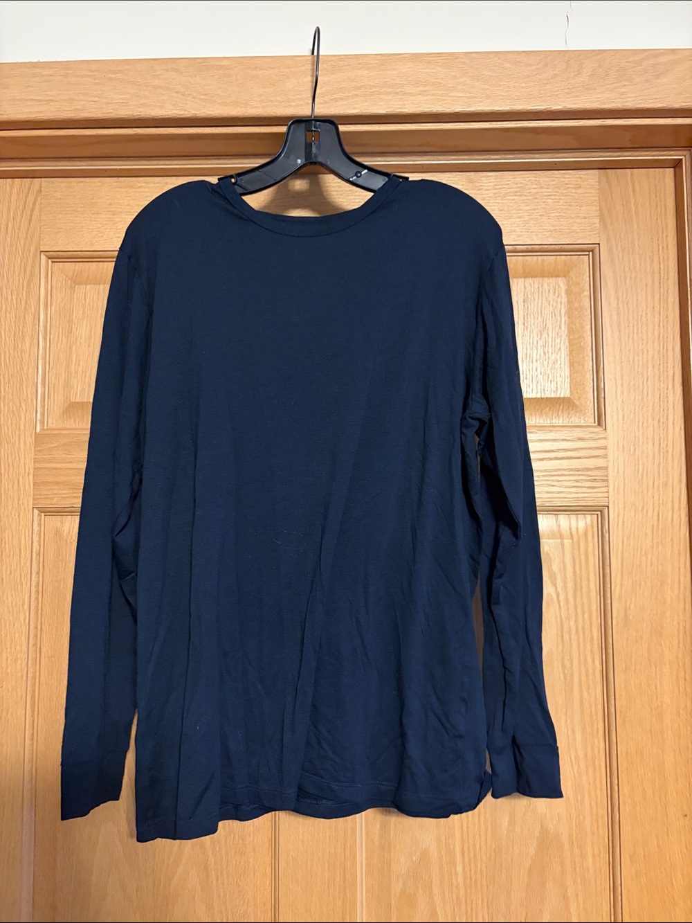 Men's Long-Sleeve Crewneck Shirt — Navy
